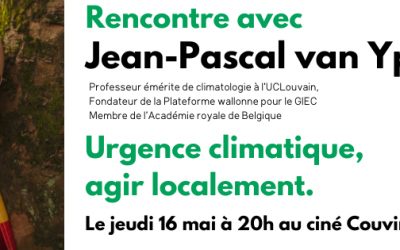Conférence avec le climatologue Jean-Pascal Van Ypersele – 16 mai 2024